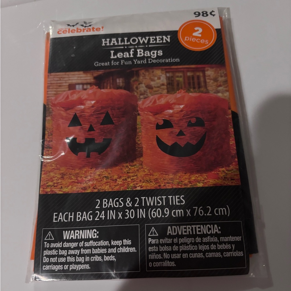 pumpkin leaf bags